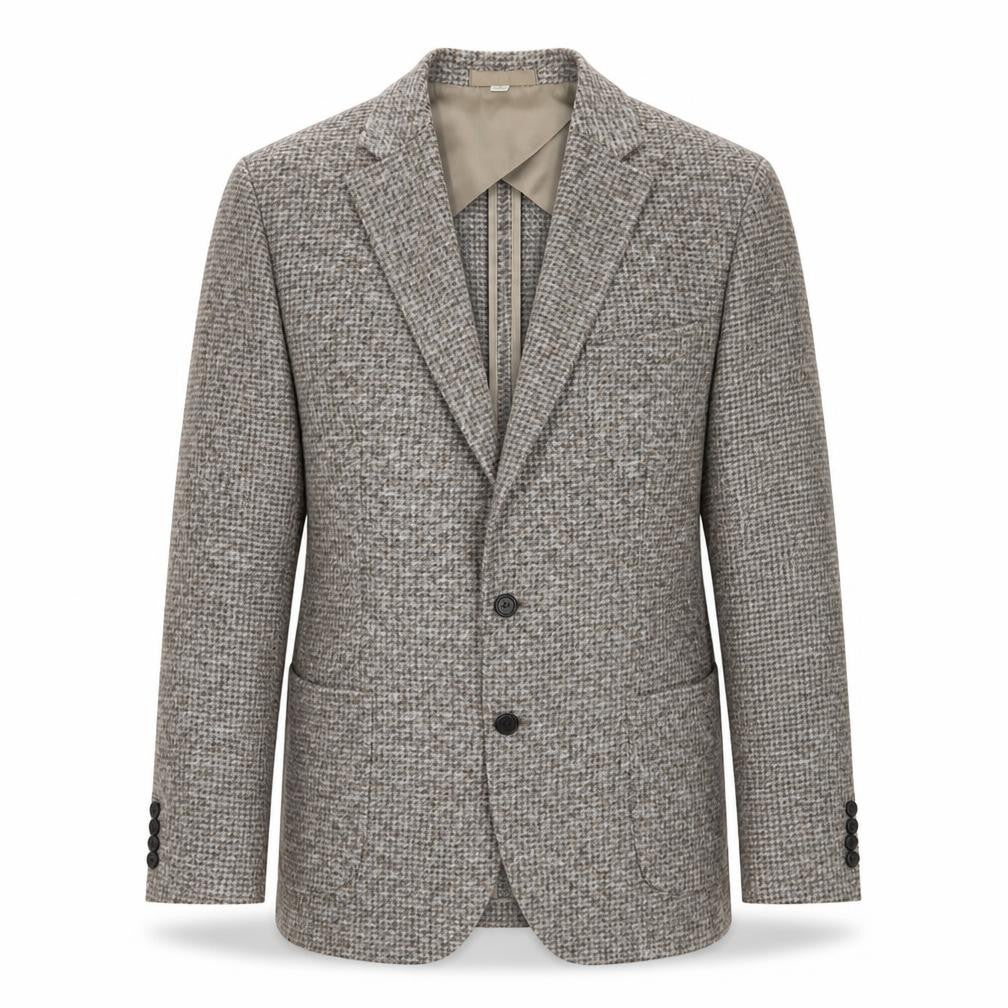 Marks & Spencer Men's Grey Wool Tweed Blazer 44 Regular Classic Fit