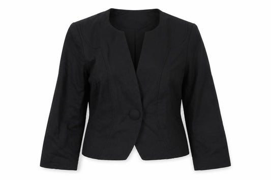 Maxi Librati Womens Black Wool Blazer Size 18 Classic Formal Jacket