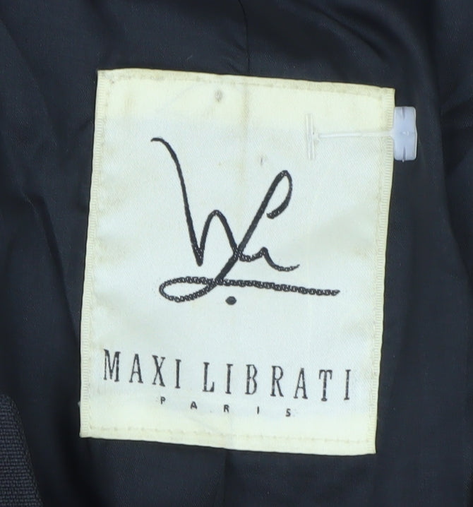 Maxi Librati Womens Black Wool Blazer Size 18 Classic Formal Jacket