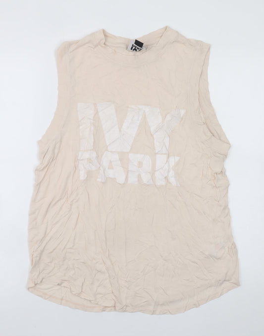IVY PARK Women's Beige Sleeveless Tank Top M Basic Jersey