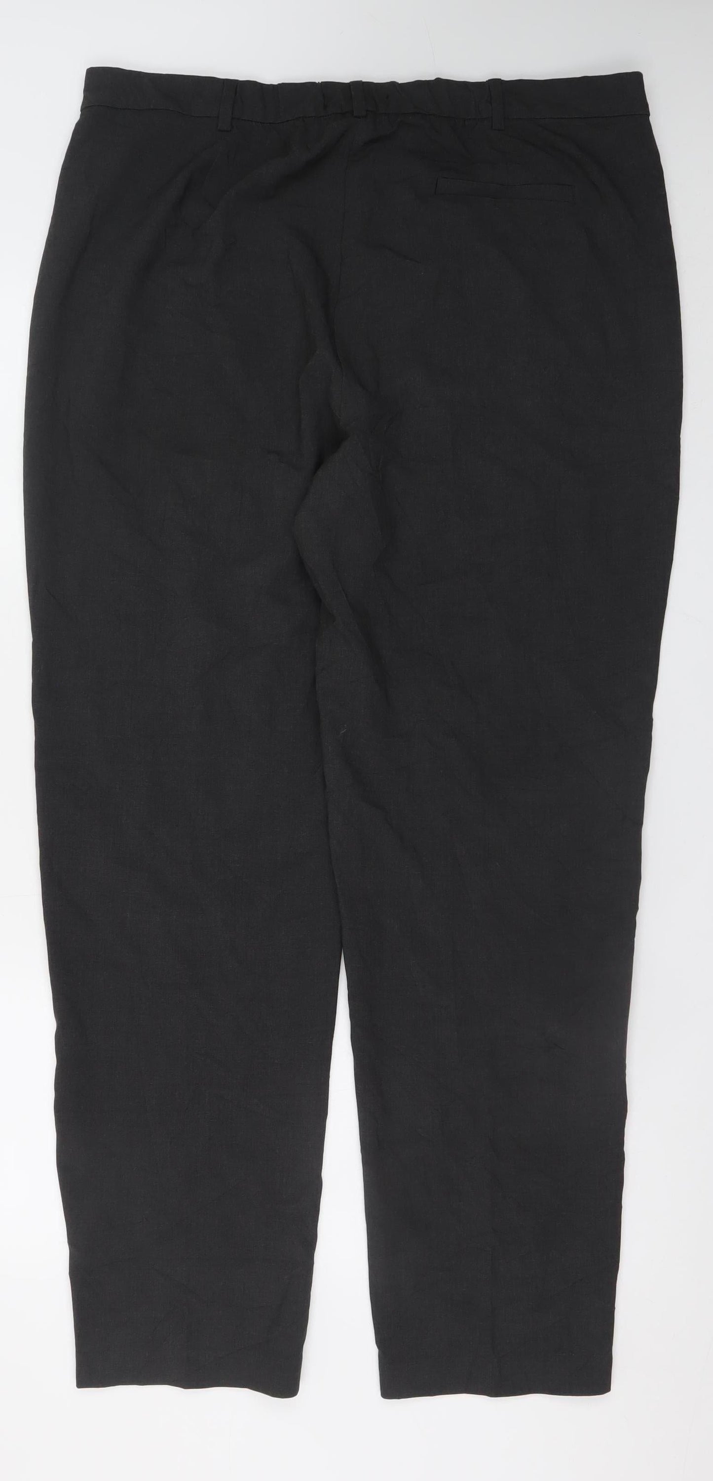 Marks and Spencer Women’s Black Regular Fit Stretch Trousers Size 18