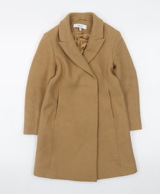 Reiss Girls Beige Wool Blend Mid-Length Overcoat 7-8 Years