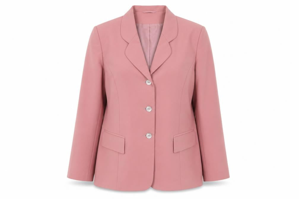Style Report Women Pink Polyester Blazer UK 18 Three-Button Jacket
