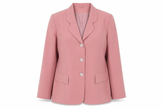 Style Report Women Pink Polyester Blazer UK 18 Three-Button Jacket