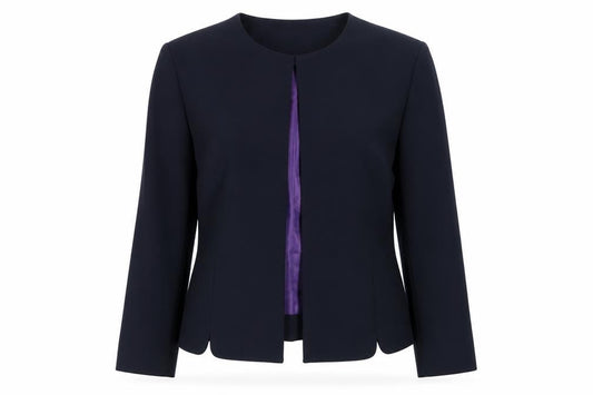 Brook Taverner Women's Black Wool Blend Lined Single-Breasted Suit Jacket Size 10