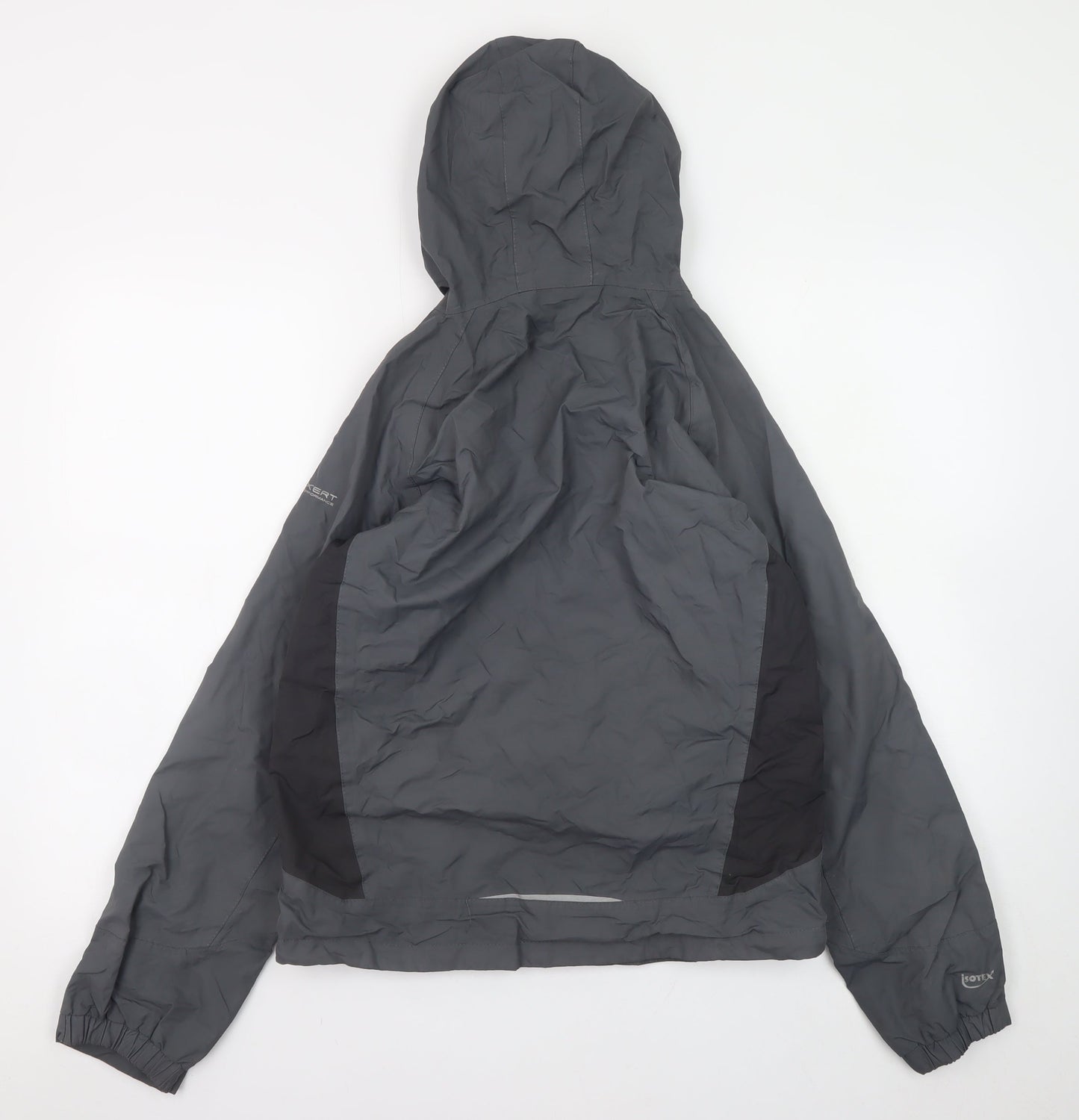 Regatta Mens Grey Hooded Waterproof Rain Jacket Size 164 Regular Fit