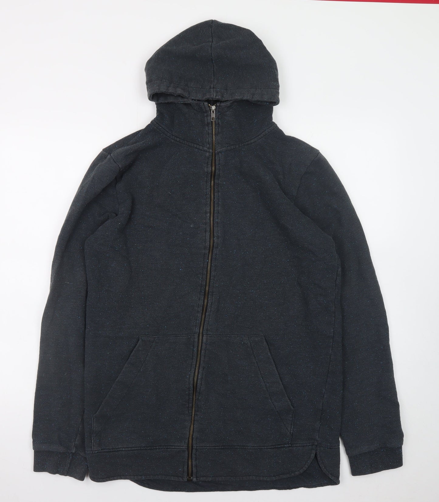 RVLT Revolution Mens Black Full Zip Hoodie Size L Cotton Blend