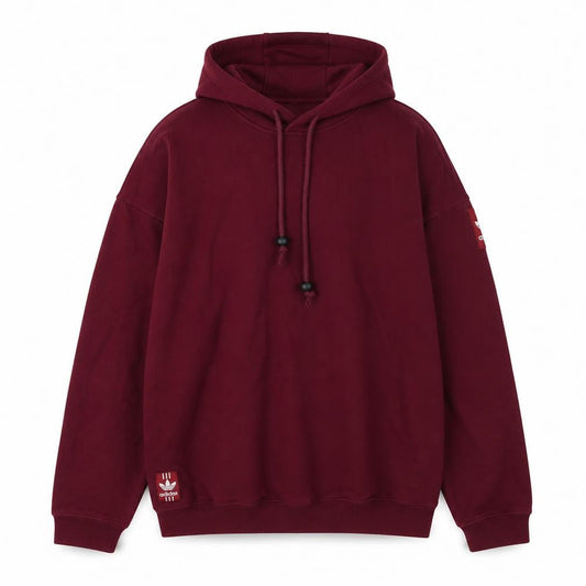 Adidas Men's Red Pullover Logo Hoodie Size M Vintage Sportswear
