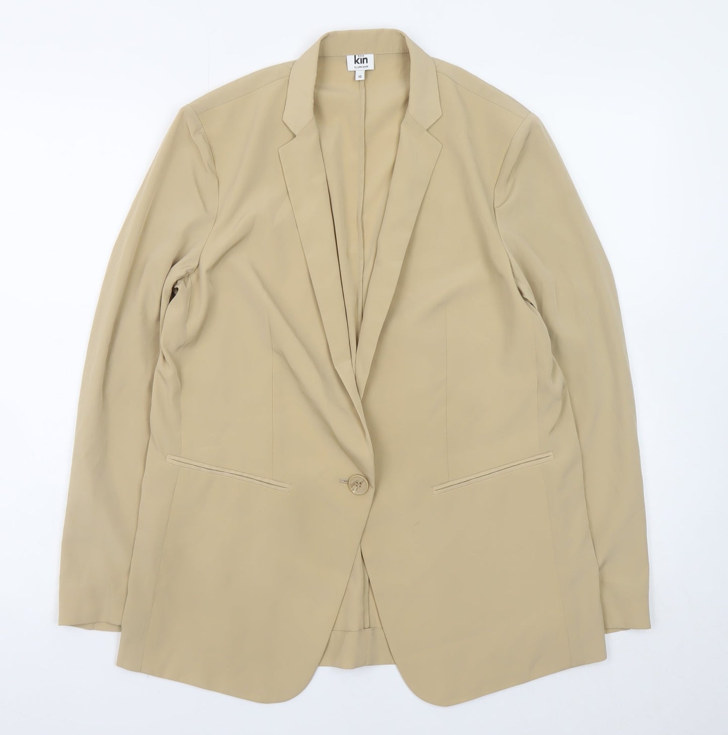 Kin by John Lewis Women’s Beige Blazer Size 10 Single-Breasted Jacket