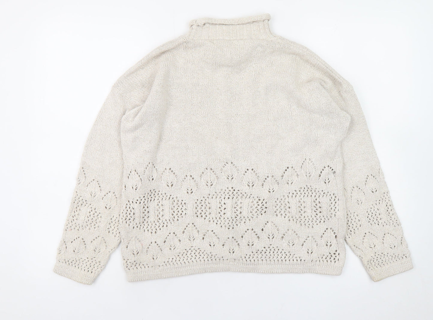 Dorothy Perkins Women’s Ivory Roll Neck Knit Jumper Size 10