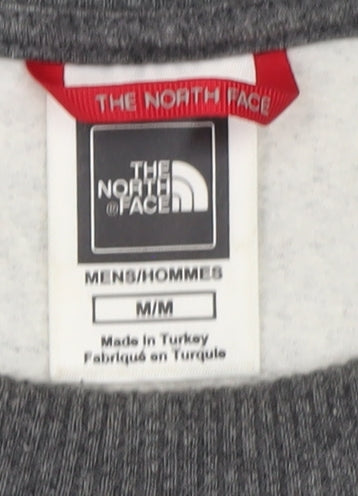 The North Face Men's Grey Regular Fit Crew Neck Sweatshirt M