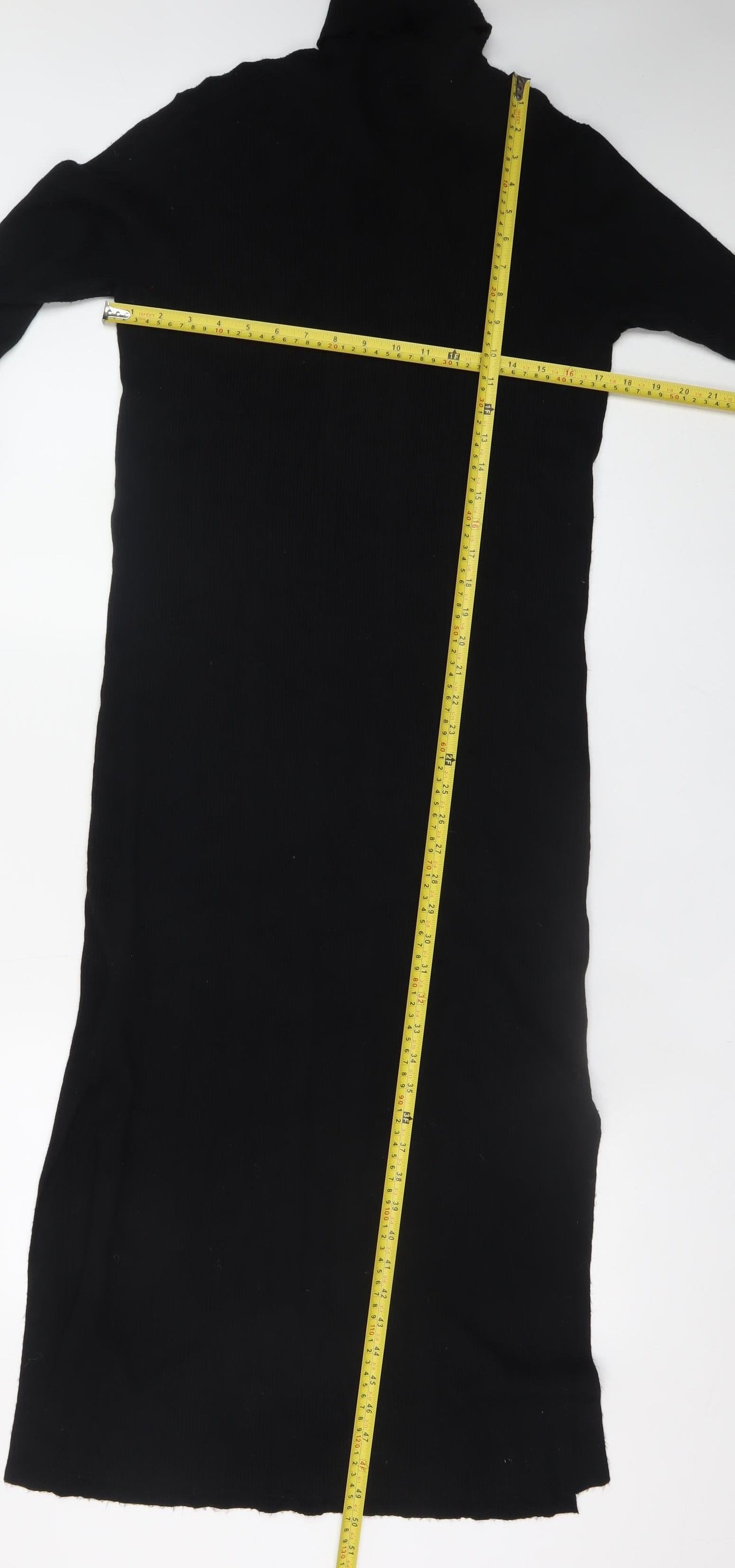 Marks and Spencer Women Black Size 14 Bodycon Knit Midi Dress