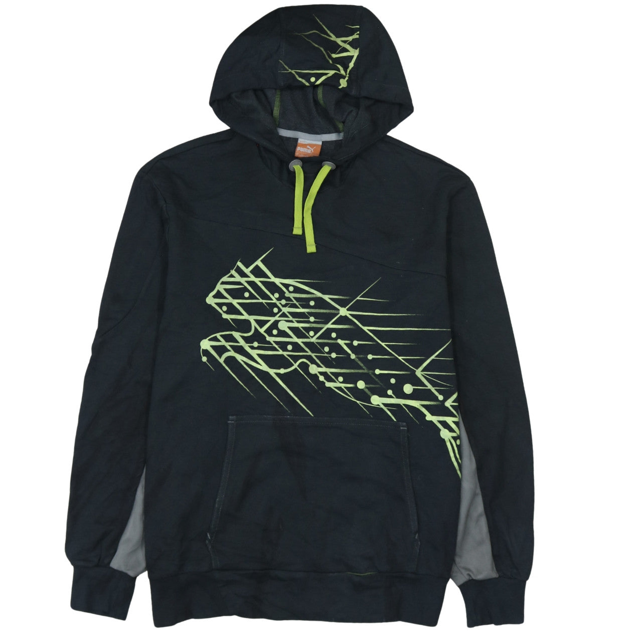 Puma Men's Black XL Pullover Hoodie with Graphic Print