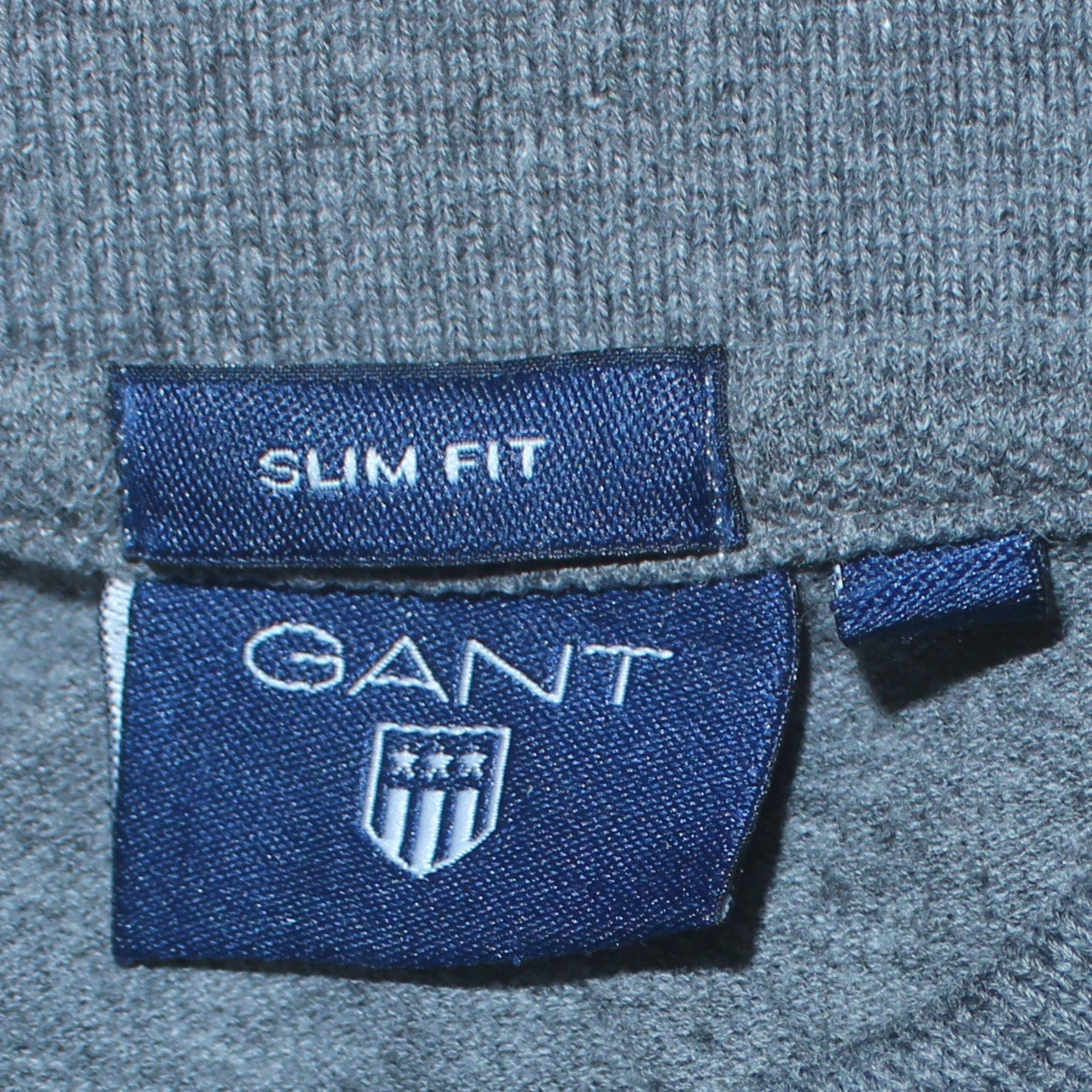 GANT Men's Grey Slim Fit Cotton Polo Shirt Size M
