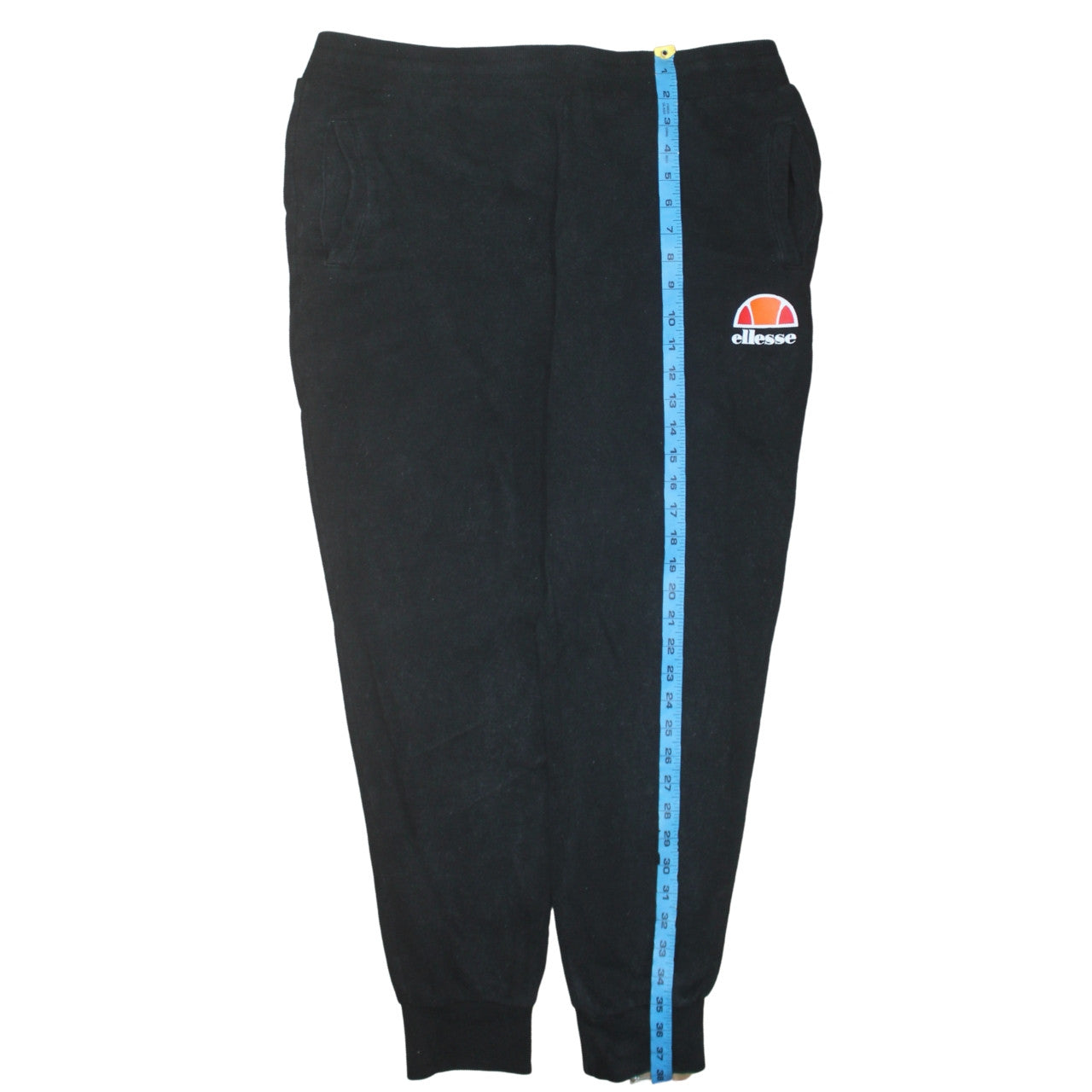 Ellesse Womens Black Jogger Trousers UK 16 Cotton Blend Fleece