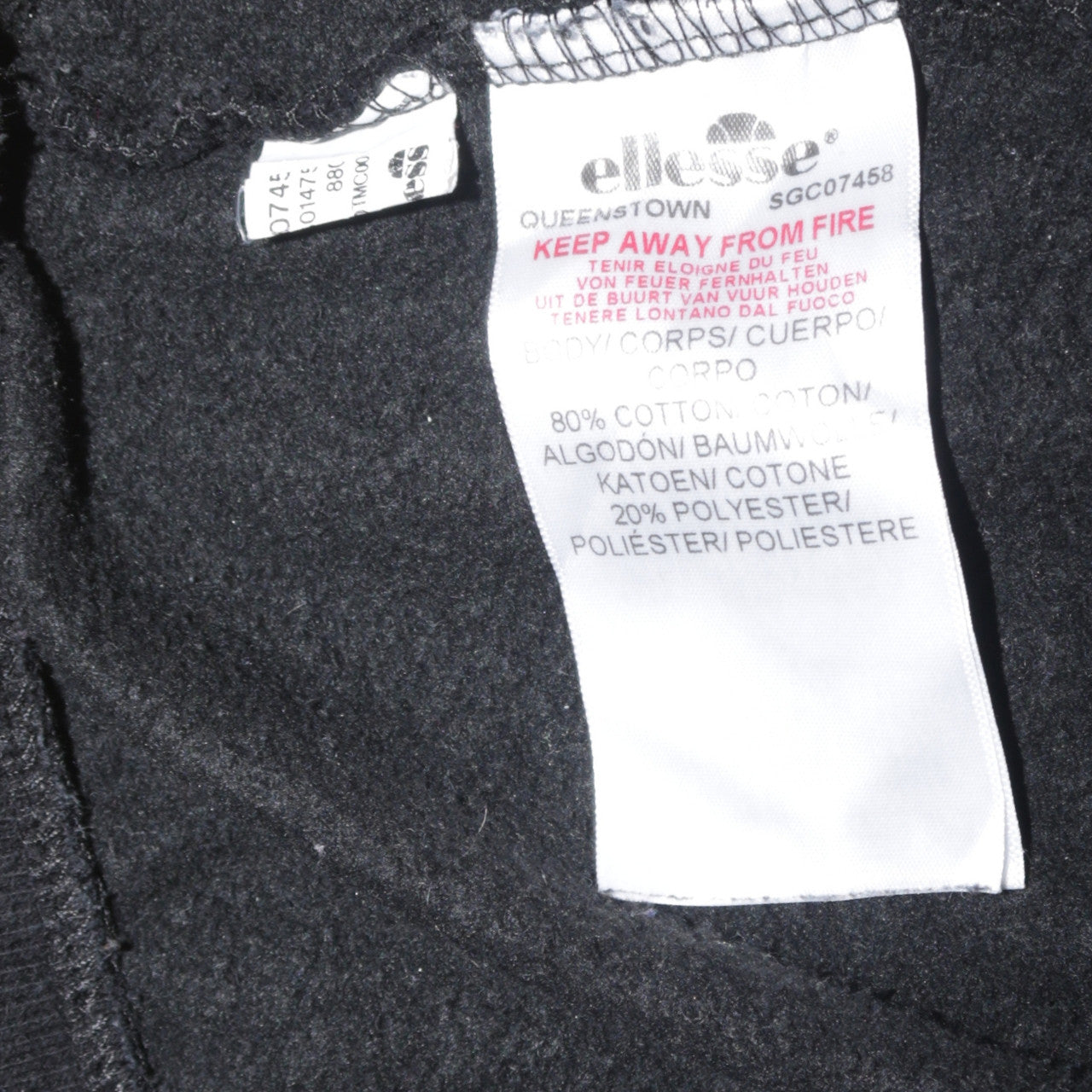 Ellesse Womens Black Jogger Trousers UK 16 Cotton Blend Fleece