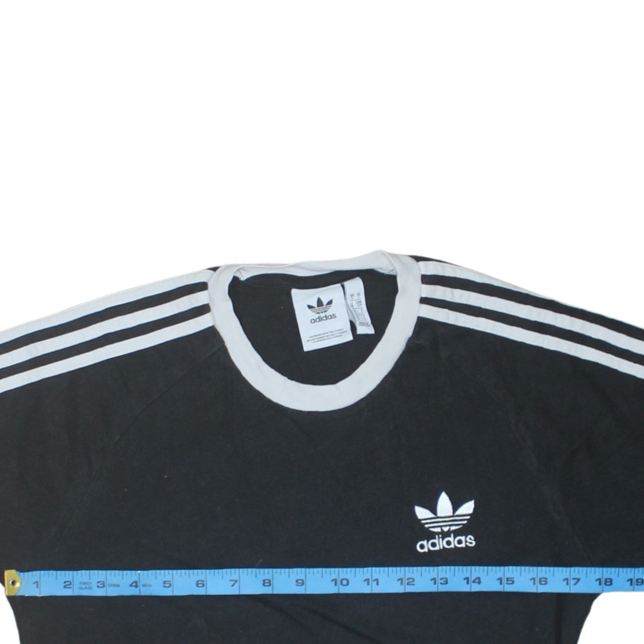Adidas Men's Black Small Retro Crew Neck Short Sleeve T-Shirt