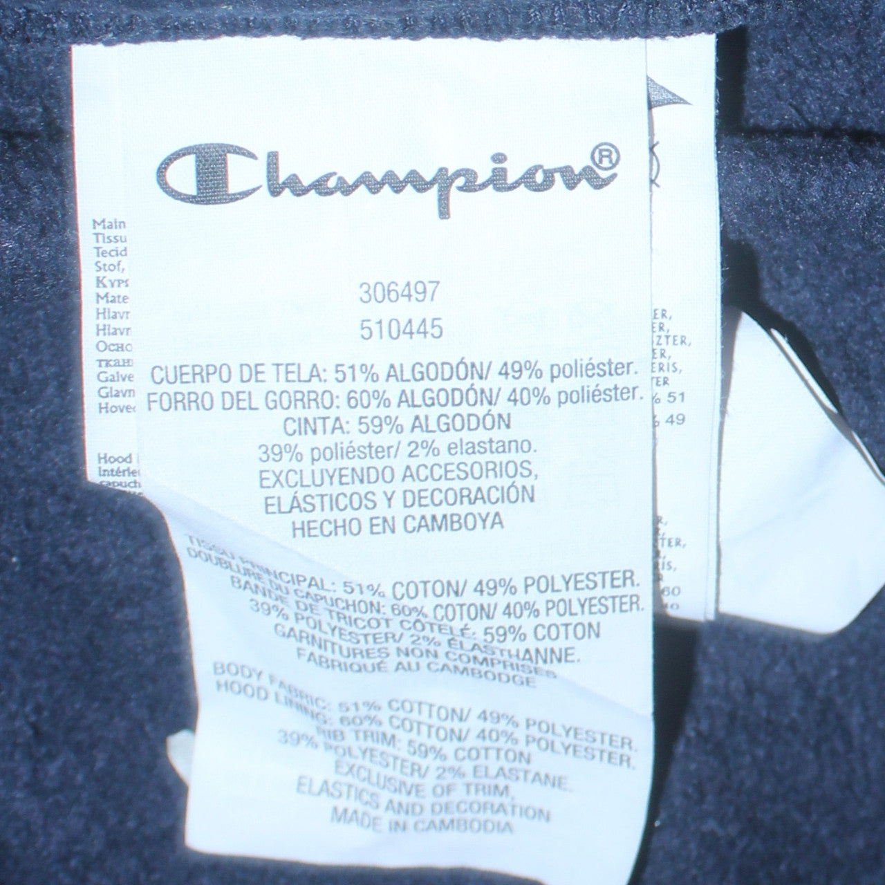 Champion Boys Black Pullover Hoodie 13-14 Years Logo Embroidered Fleece