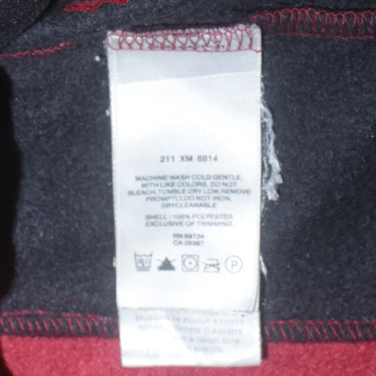 Columbia Mens Red Fleece Full Zip Jacket Size M Outdoor Activewear