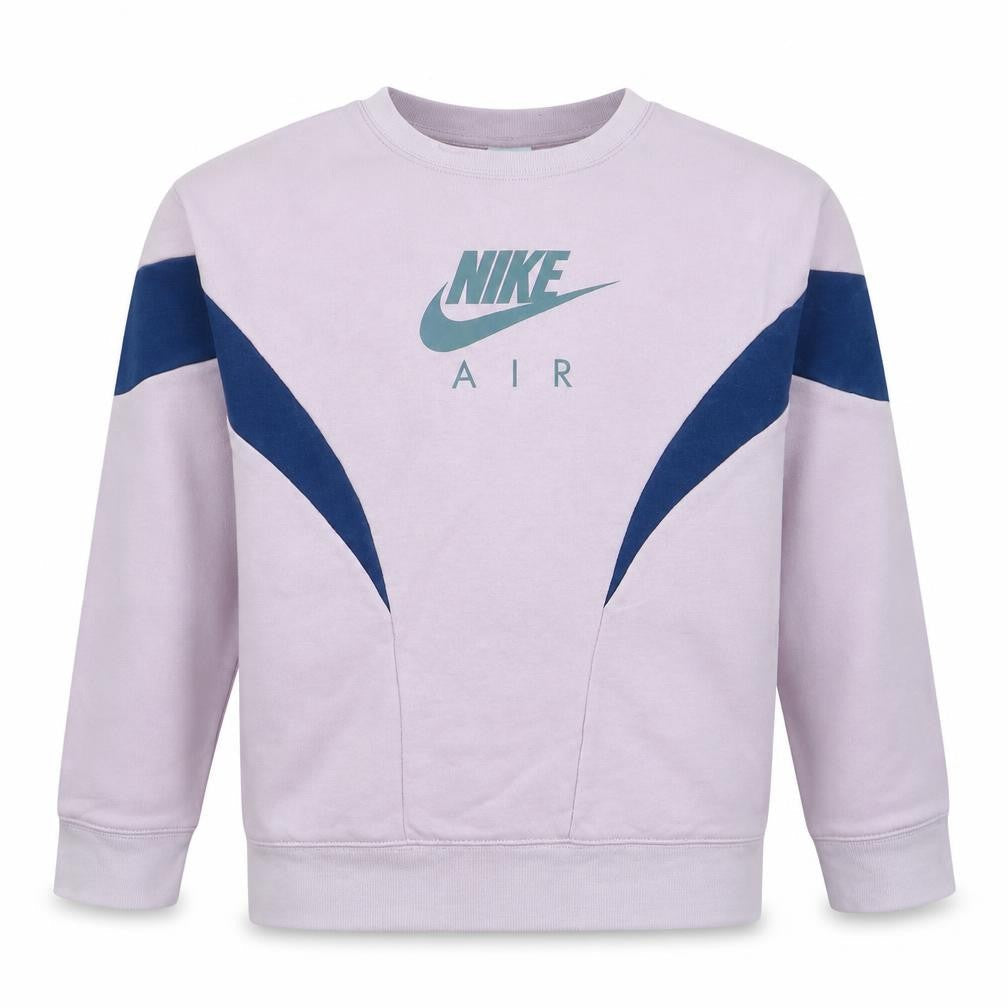 Nike Girls Pink Colourblock Crew Neck Pullover Sweatshirt Size 146