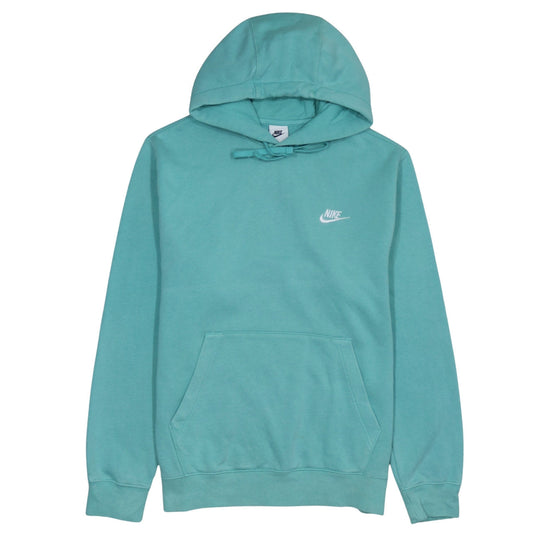 Nike Women’s Teal Pullover Hoodie M Cotton Blend Casual Sweatshirt