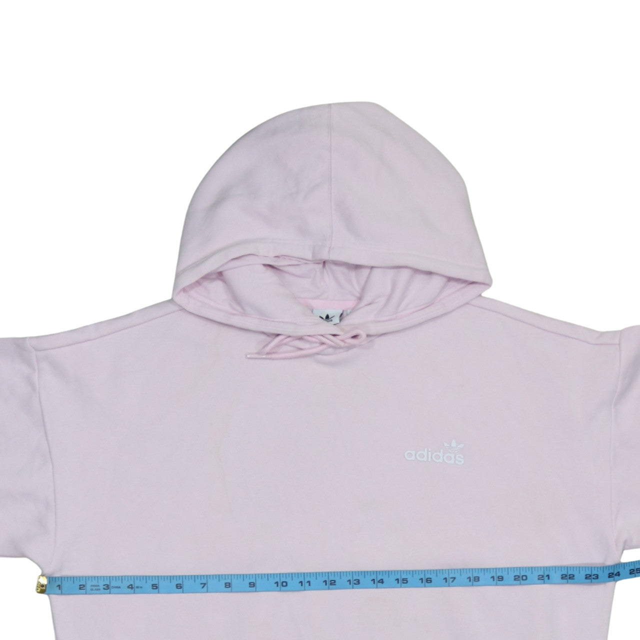Adidas Women Pink Pullover Hoodie UK 12 Logo Print Casual Sweatshirt