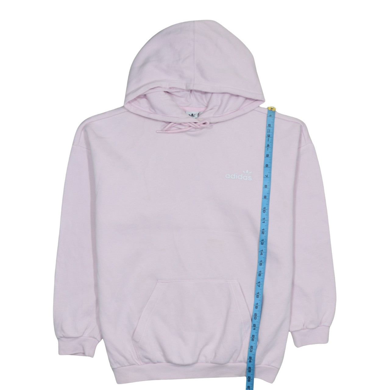 Adidas Women Pink Pullover Hoodie UK 12 Logo Print Casual Sweatshirt