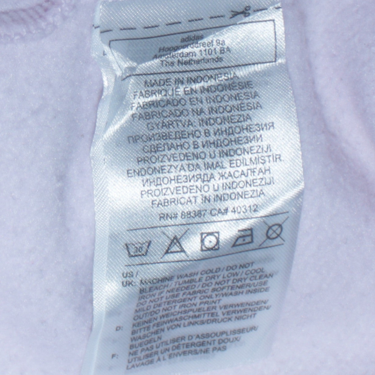 Adidas Women Pink Pullover Hoodie UK 12 Logo Print Casual Sweatshirt
