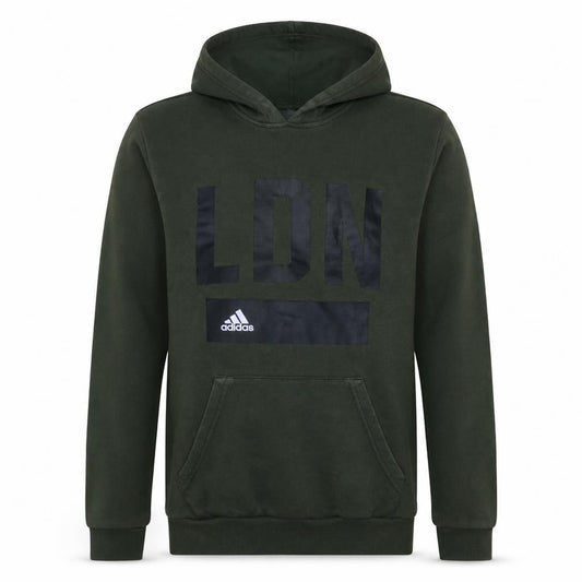 Adidas Men's Green LDN Pullover Hoodie M Regular Fit