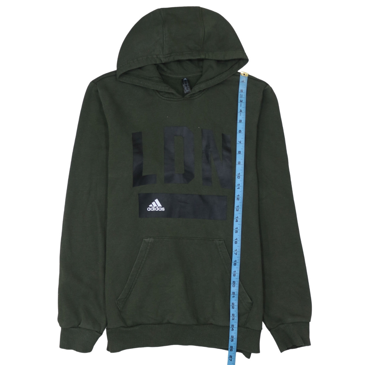 Adidas Men's Green LDN Pullover Hoodie M Regular Fit