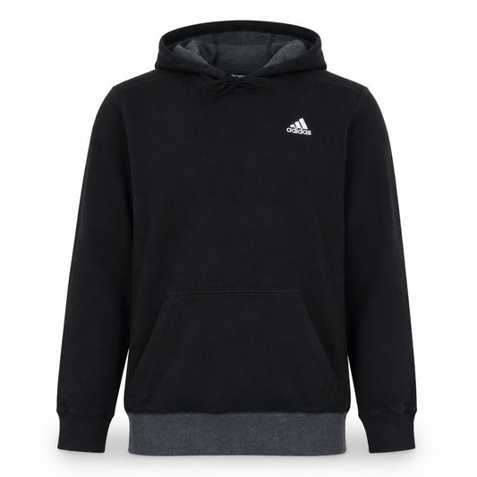 Adidas Men's Black Pullover Hoodie Size M Sports Fleece Sweatshirt