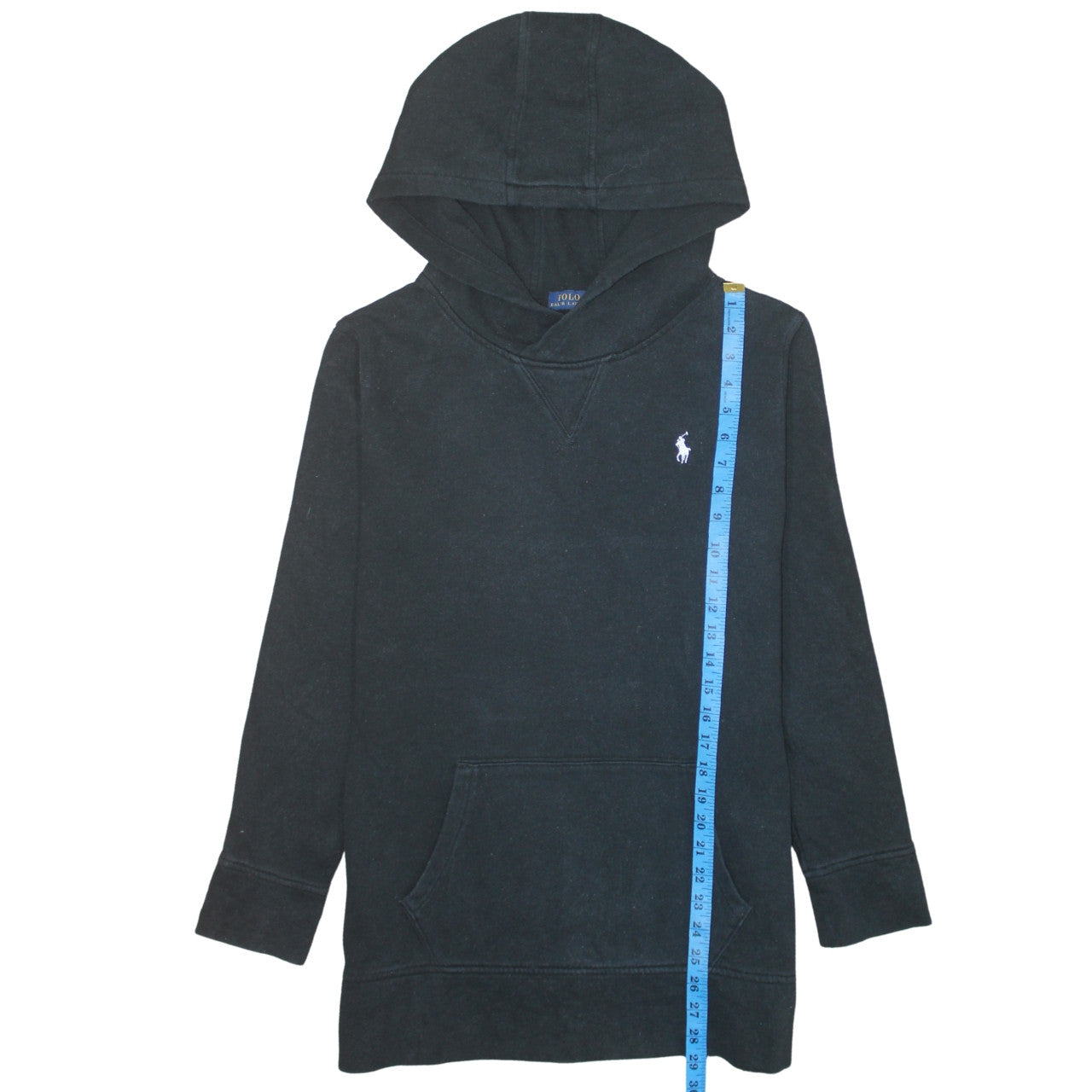 Polo Ralph Lauren Womens Black Pullover Hoodie Size M Cotton Fleece