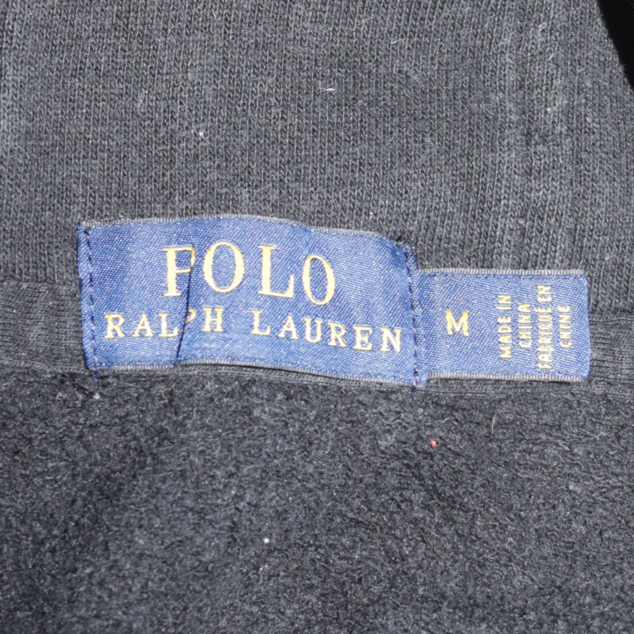 Polo Ralph Lauren Womens Black Pullover Hoodie Size M Cotton Fleece