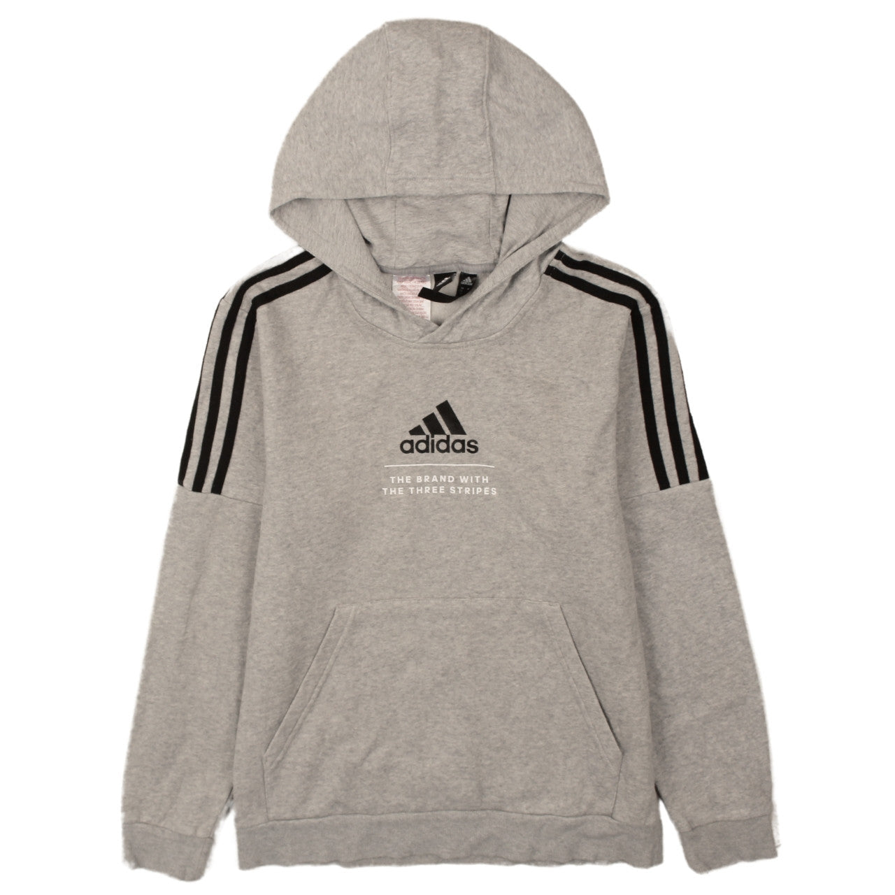 Adidas Boys Grey Pullover Hoodie 14 Years Hooded Fleece Sweatshirt