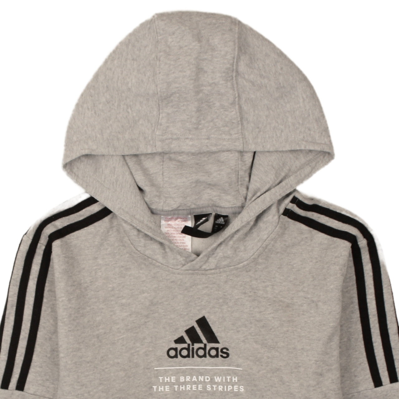 Adidas Boys Grey Pullover Hoodie 14 Years Hooded Fleece Sweatshirt