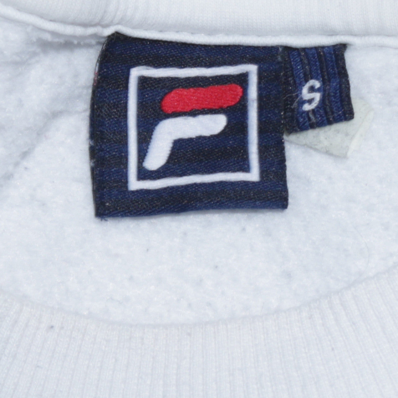 FILA Mens White Crew Neck Logo Sweatshirt Size S