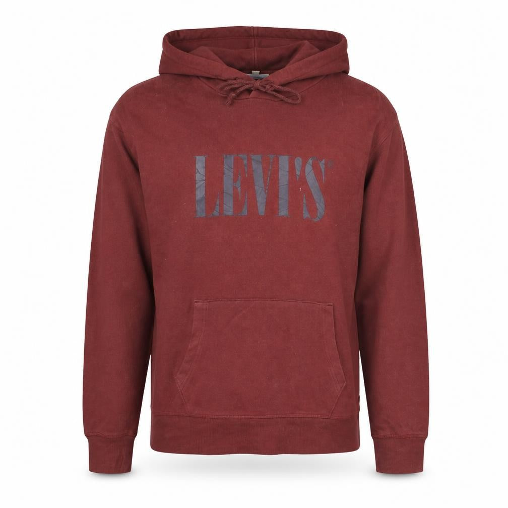 Levi's Men's Red Pullover Hoodie Small Classic Logo Cotton Blend