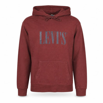 Levi's Men's Red Pullover Hoodie Small Classic Logo Cotton Blend