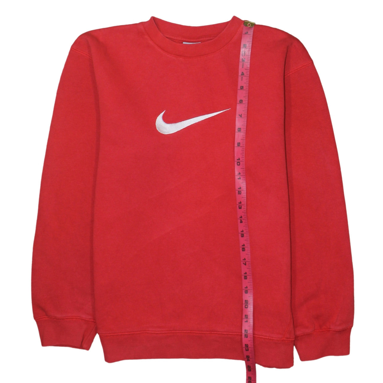 Nike Boys Red Pullover Crew Neck Sweatshirt Size 13-14 Years Logo Fleece