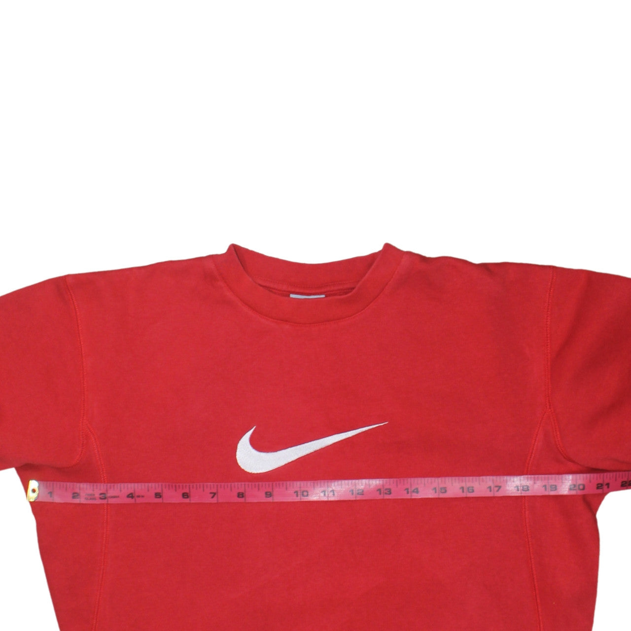 Nike Boys Red Pullover Crew Neck Sweatshirt Size 13-14 Years Logo Fleece