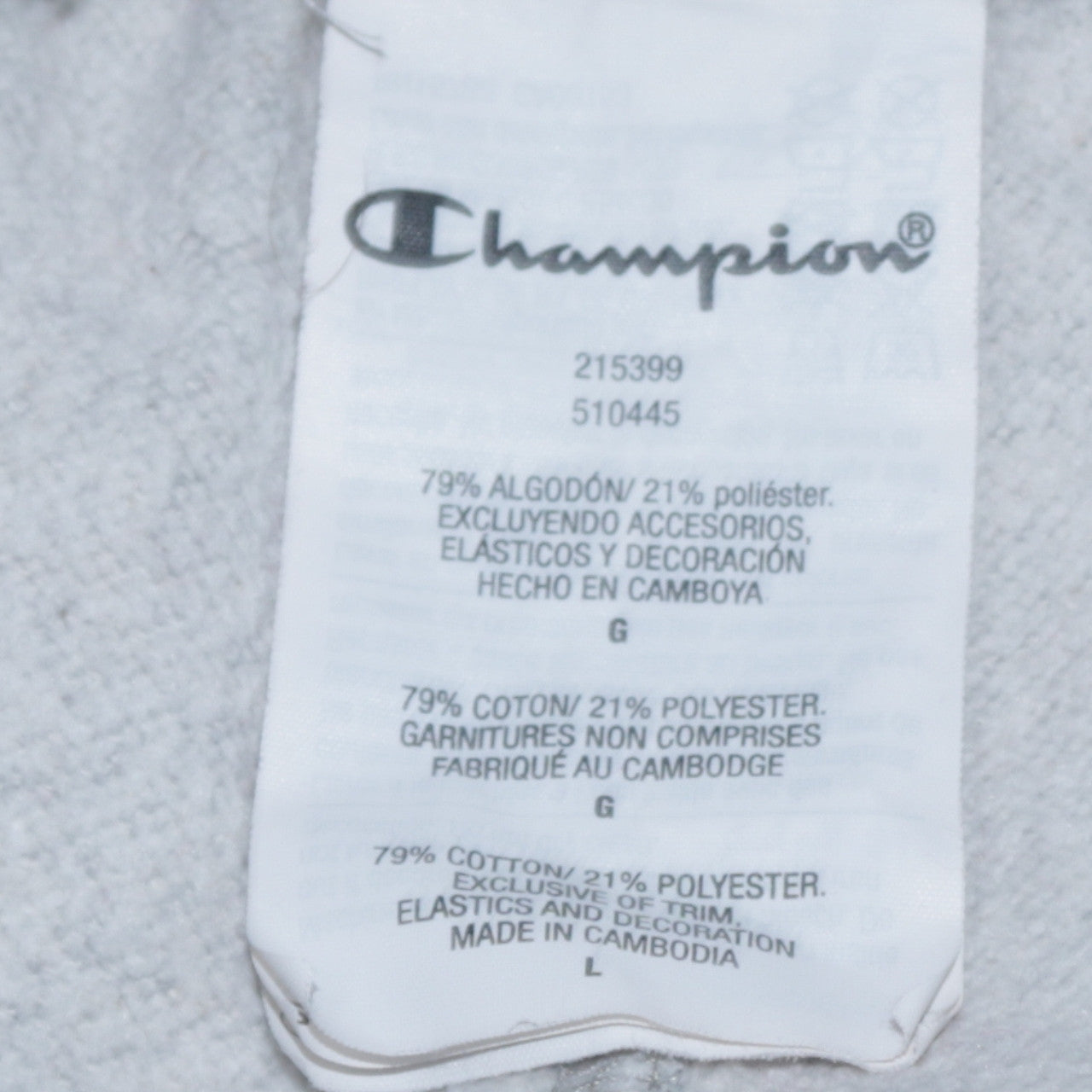 Champion Men’s Grey Regular Fit Fleece Sweatpants L
