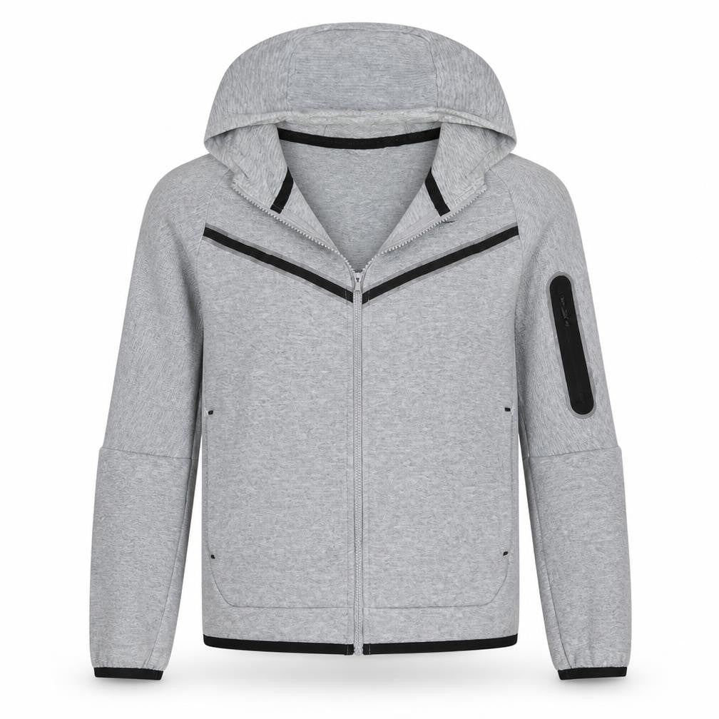 Nike Boys Grey Full Zip Hoodie L Regular Fit Sportswear