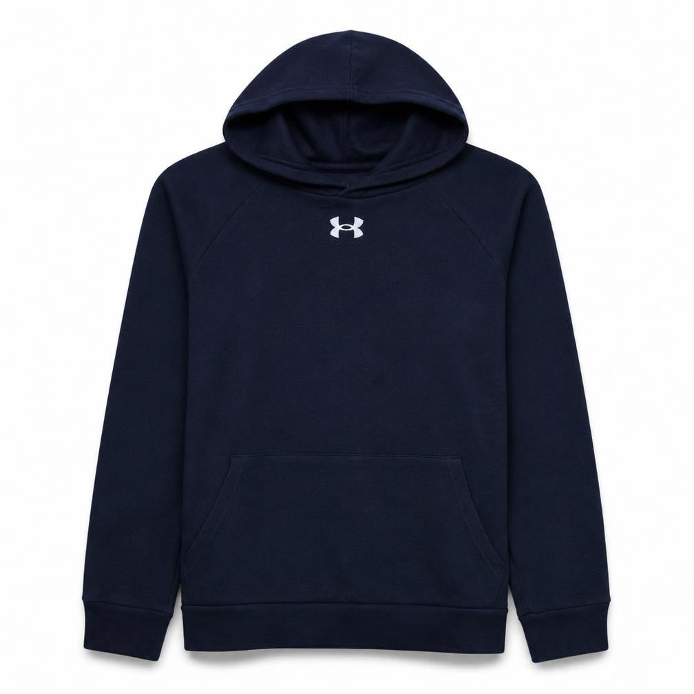 Under Armour Boys Blue Pullover Hoodie Fleece Logo 158cm