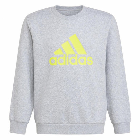 Adidas Boys Grey Pullover Sweatshirt 13-14 Years Logo Fleece Jumper