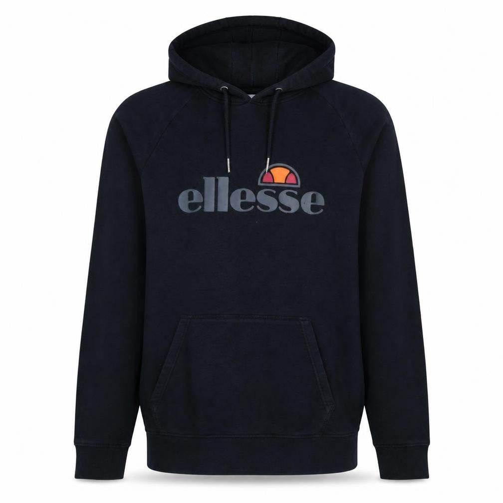 Ellesse Men's Black Pullover Hoodie L Graphic Logo Cotton