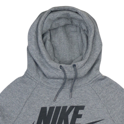 Nike Men's Grey XL Pullover Hoodie with Logo Print