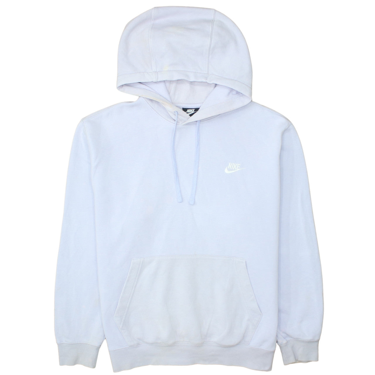 Nike Women’s White Pullover Hoodie Size L Cotton Blend Casual Sweatshirt