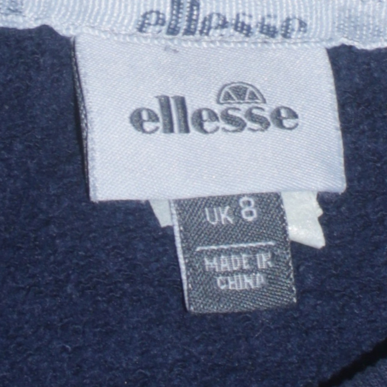 Ellesse Women Navy Blue Logo Crew Neck Sweatshirt UK 8