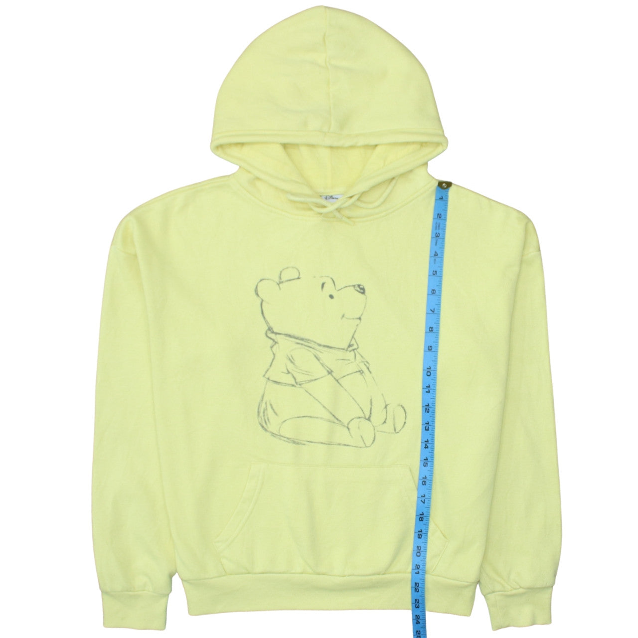 Disney Winnie the Pooh Yellow Pullover Hoodie Womens Size S Primark