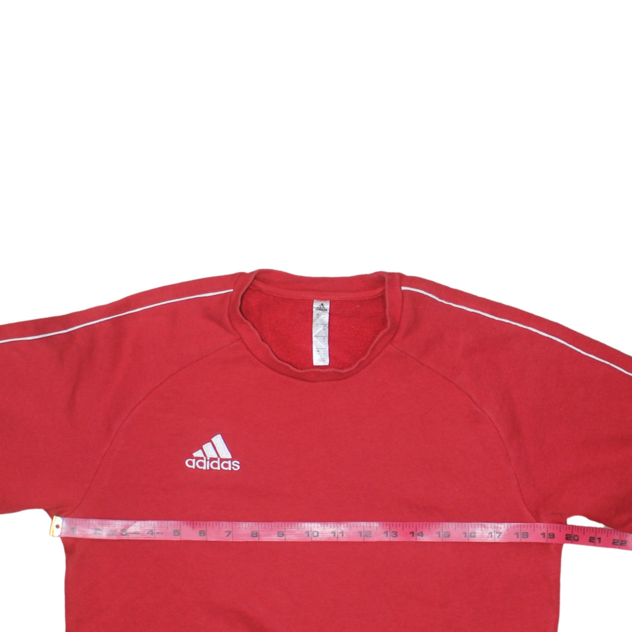 Adidas Men's Red Crew Neck Pullover Sweatshirt Size S